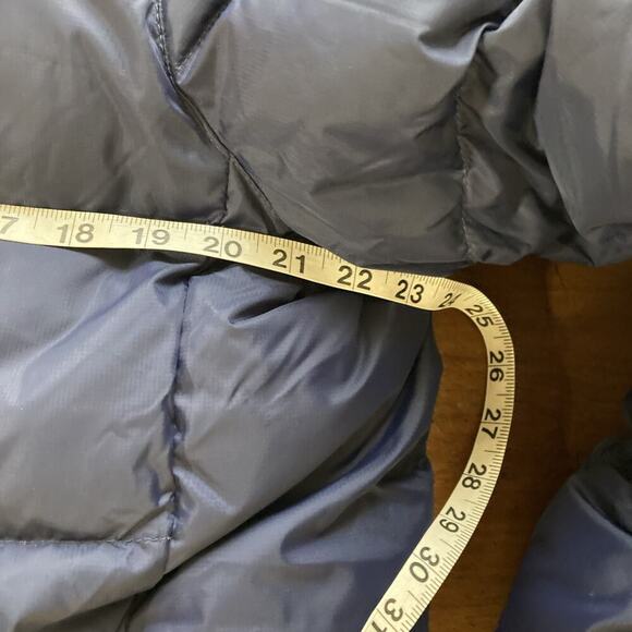 LL Bean men’s goose down puffer jacket Sz M Blue Coat Outdoor Hiking Zip Pocket - Picture 8 of 10